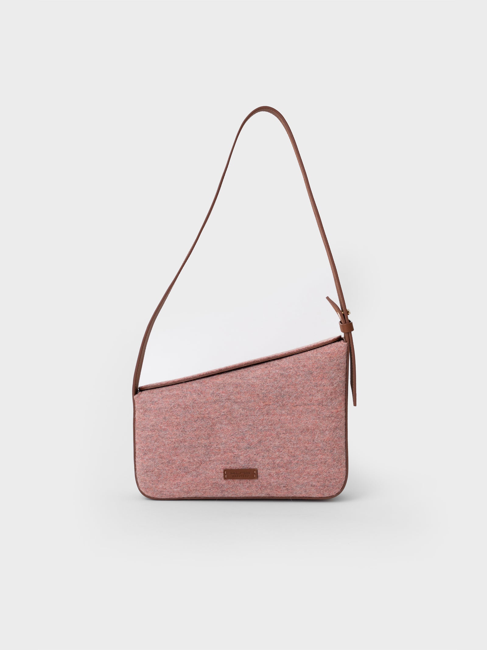 Cartera Clotilde De Cuero y Alpaca Color Rosado