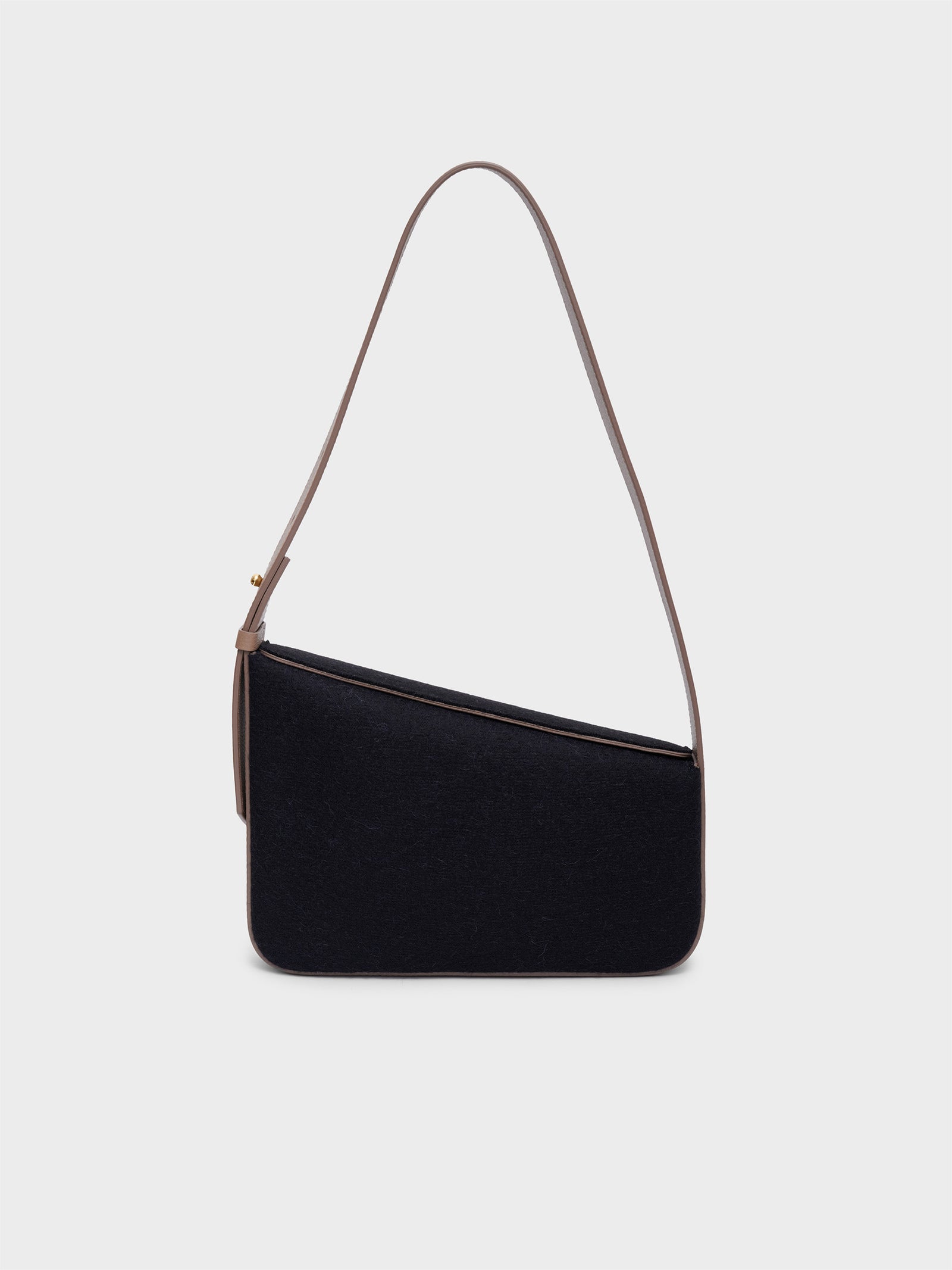 Clotilde B Black Leather and Alpaca Handbag