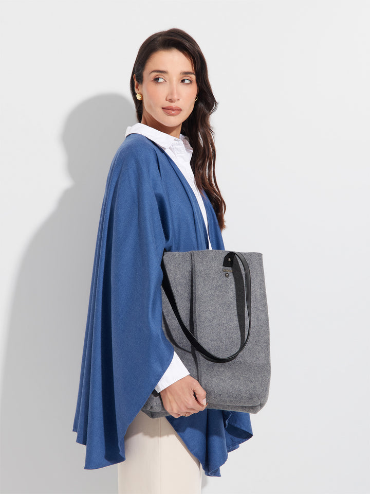 Cartera Raisin De Lana Color Gris