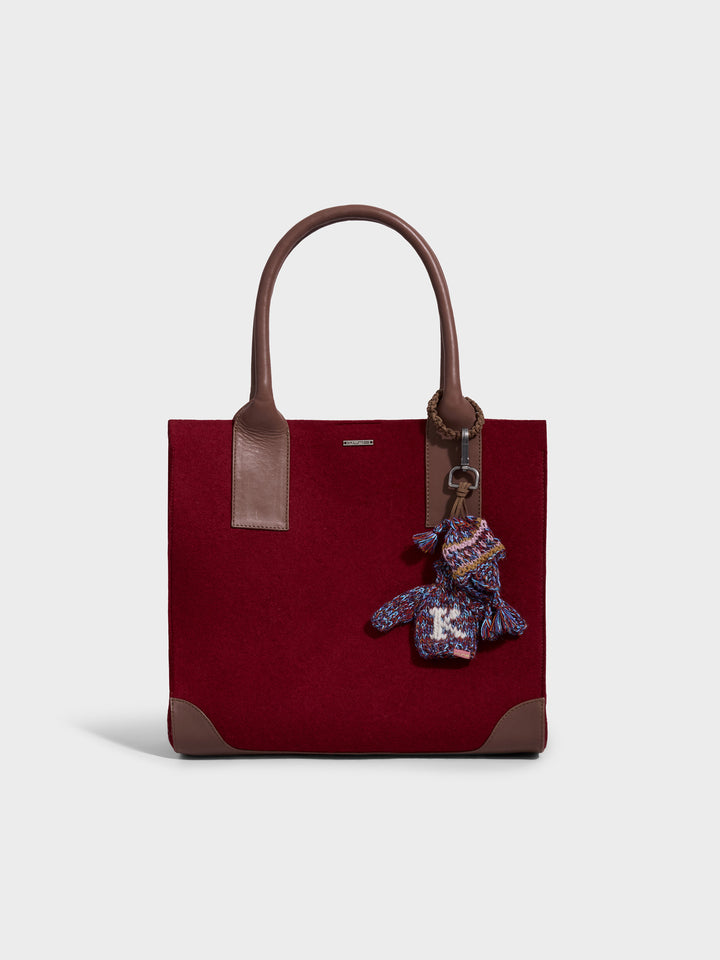 Cartera Ramona De Lana Color Rojo