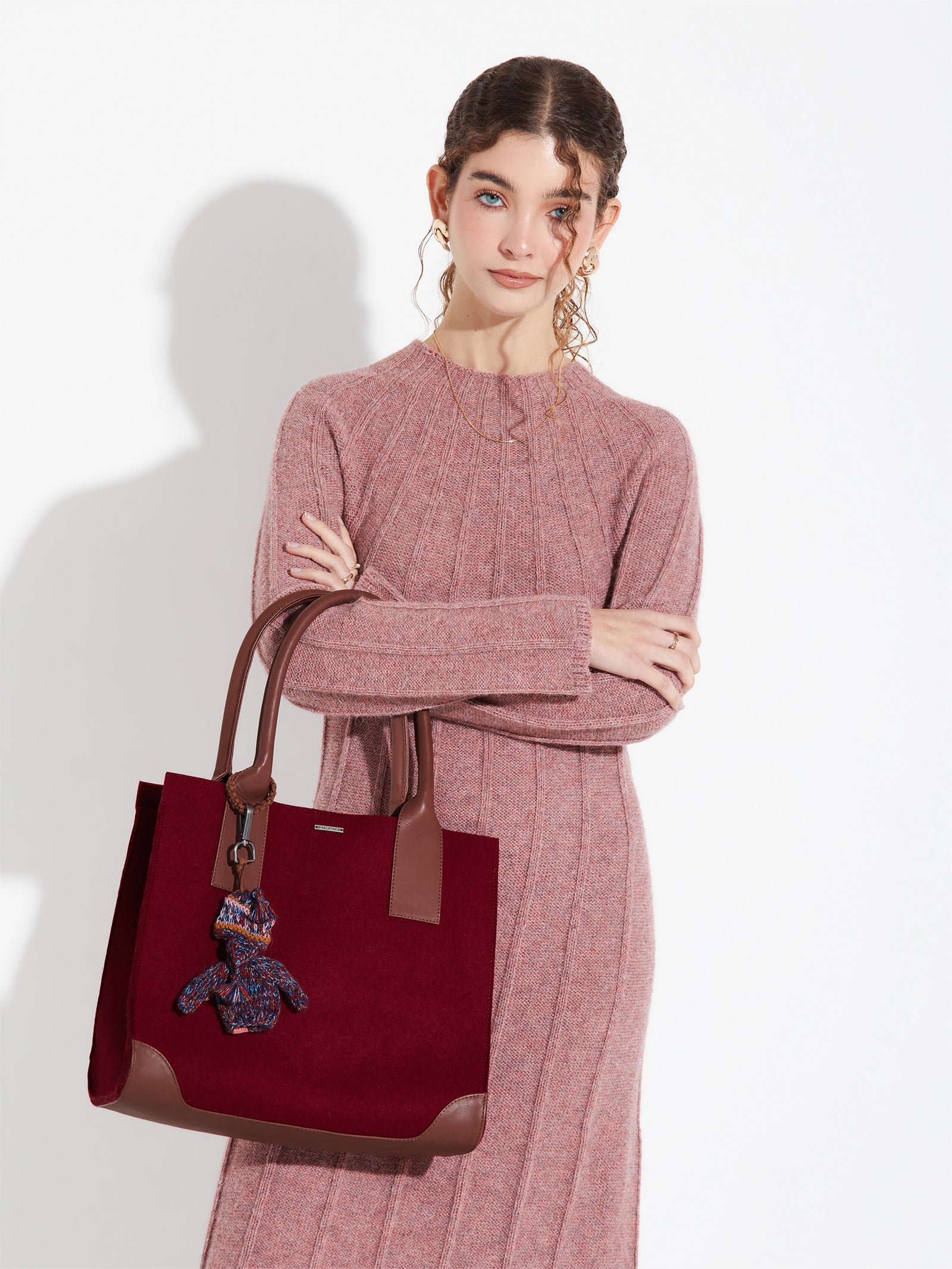 Red Wool Ramona Handbag