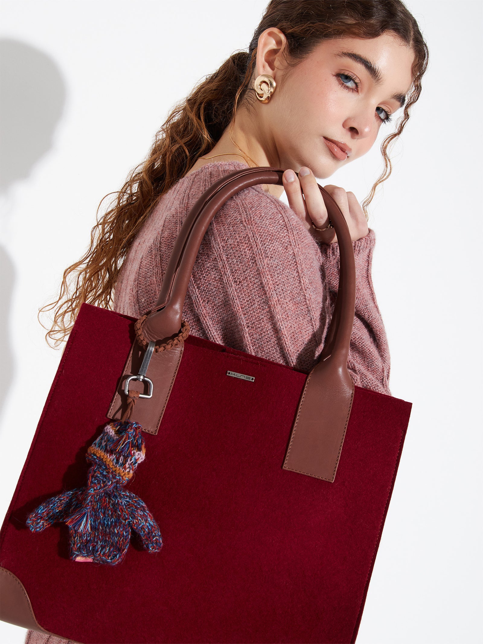 Red Wool Ramona Handbag