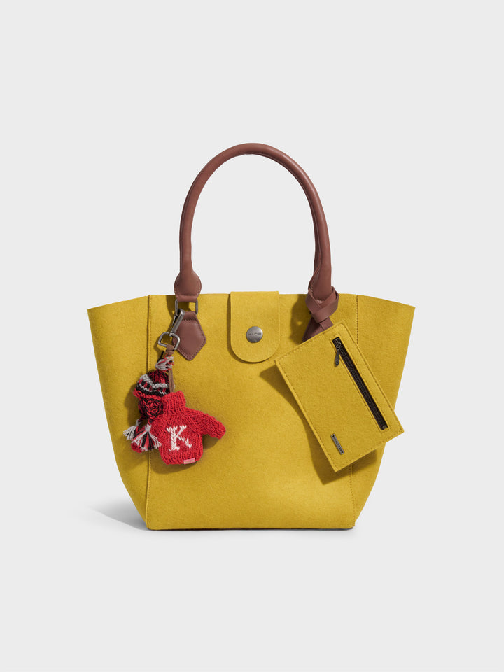 Cartera Randy De Lana Color Amarillo