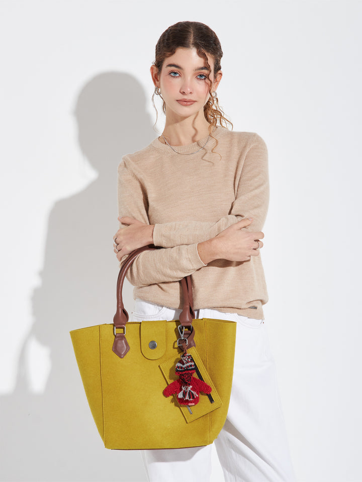 Cartera Randy De Lana Color Amarillo