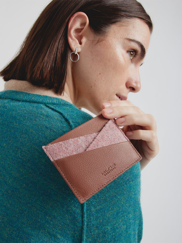 Portadocumento Cora B De Alpaca Color Rosado