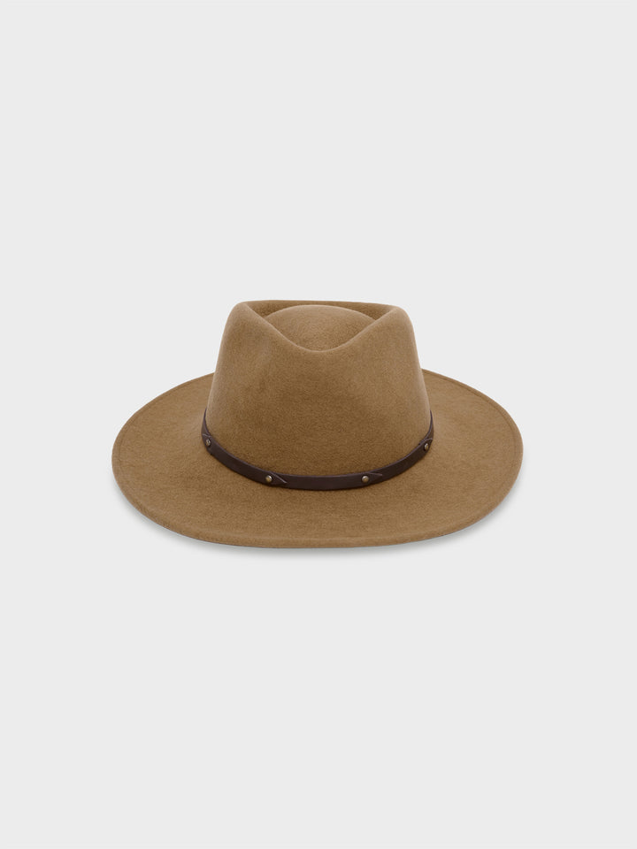 Sombrero Patriot De Lana Color Camel