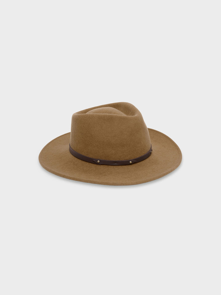 Sombrero Patriot De Lana Color Camel