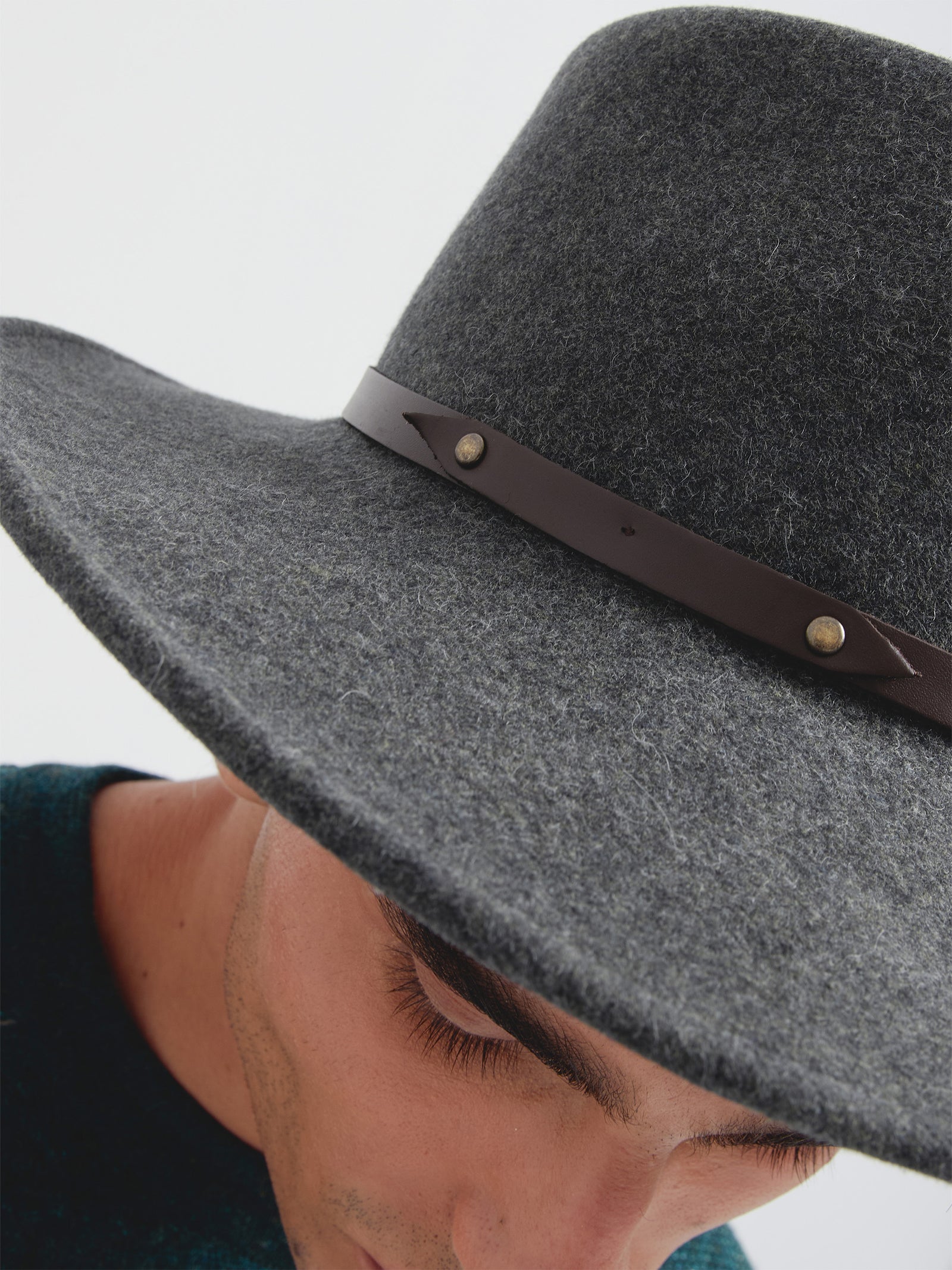 Sombrero Patriot De Lana Color Gris