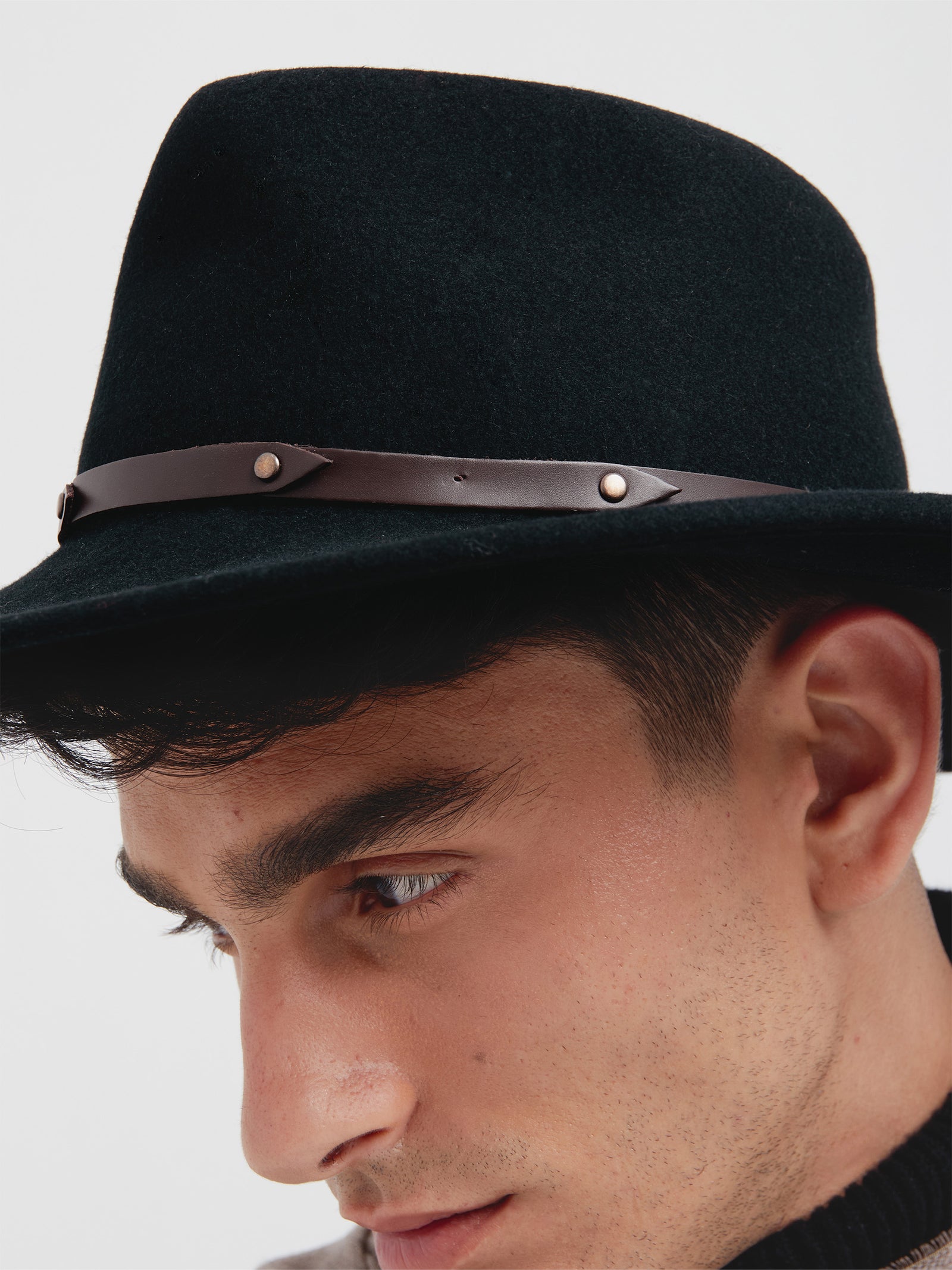 Sombrero Patriot De Lana Color Negro