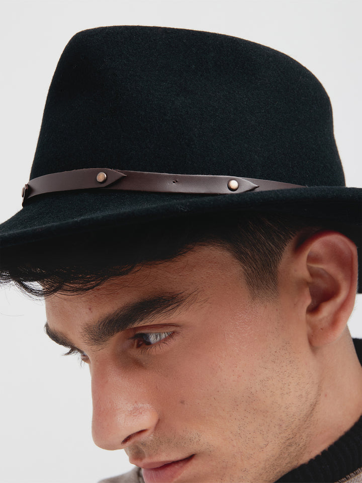 Sombrero Patriot De Lana Color Negro