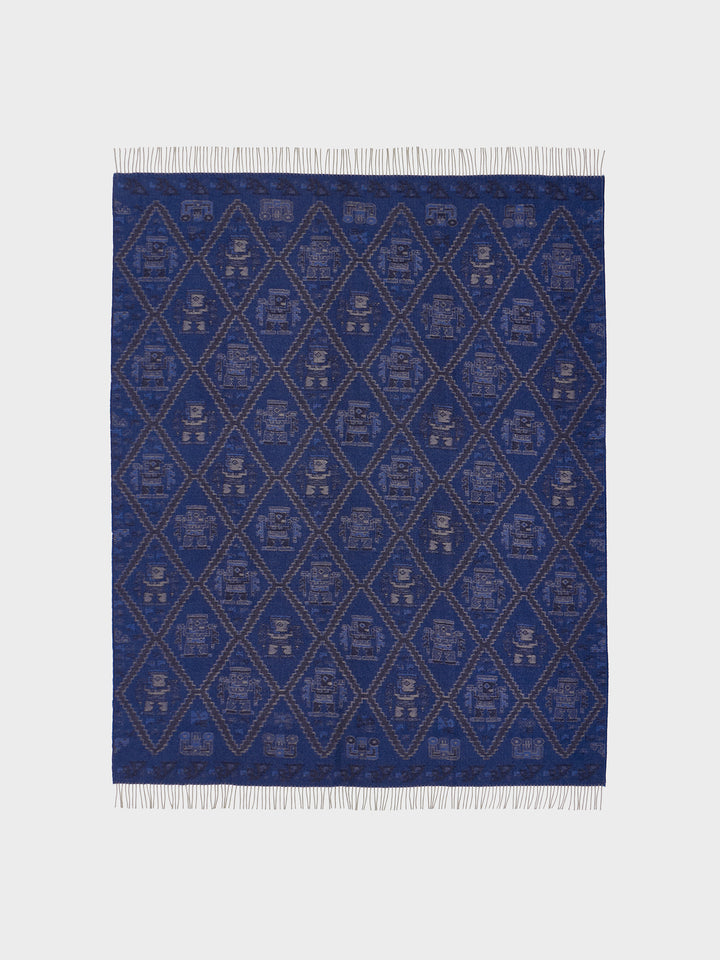 Mochica Blanket - 2 Baby Alpaca Blue