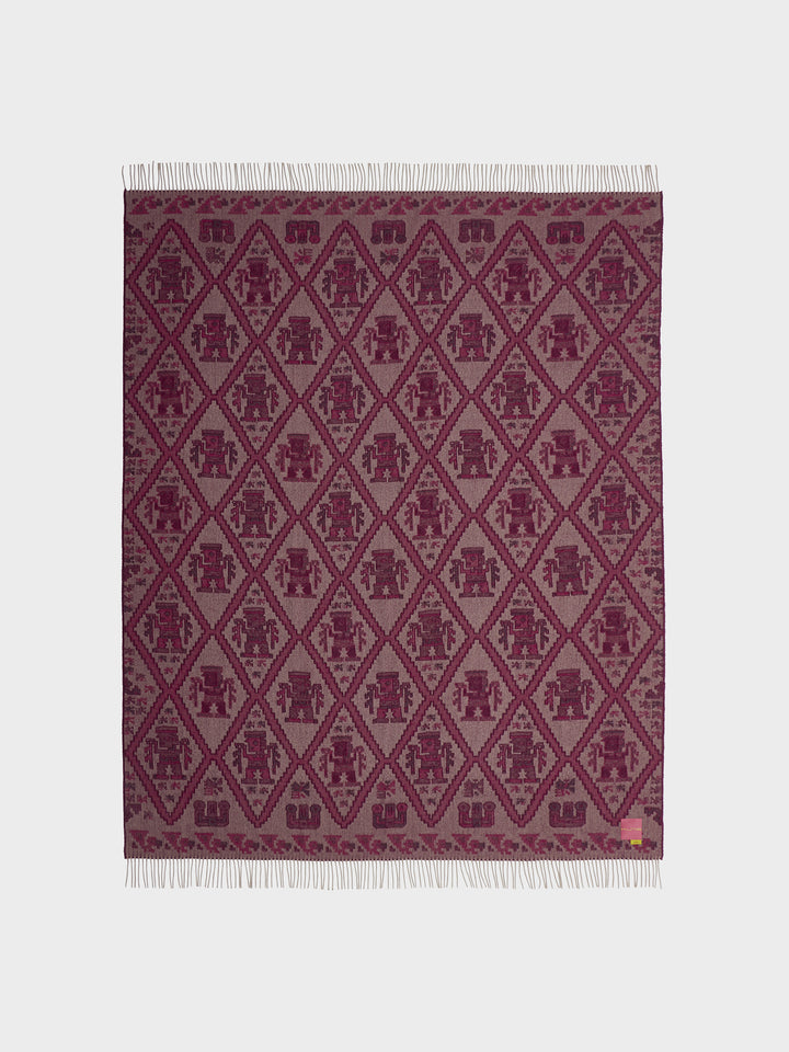 Mochica Blanket - 2 Baby Alpaca Maroon