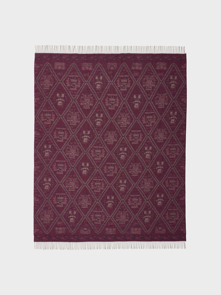 Mochica Blanket - 2 Baby Alpaca Maroon