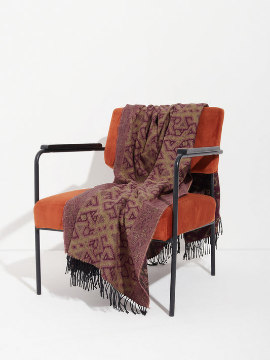 Manta Chincha - 2 De Baby Alpaca Color Rojo