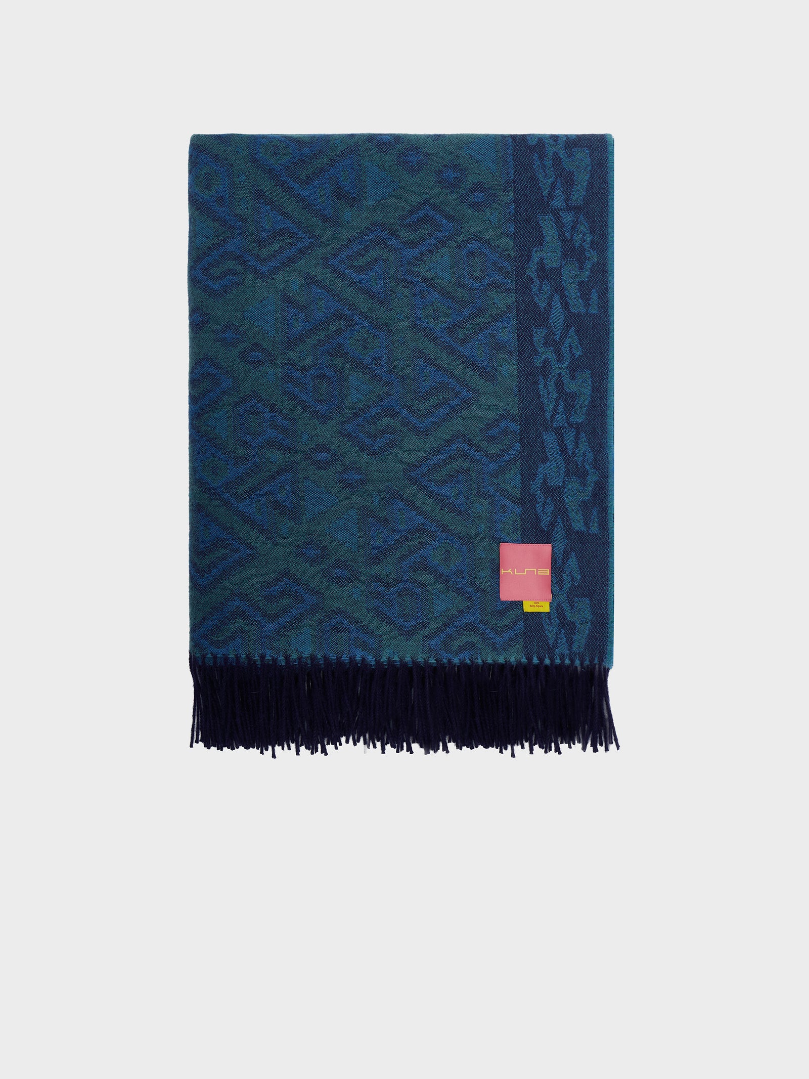 Manta Chincha - 2 De Baby Alpaca Color Azul