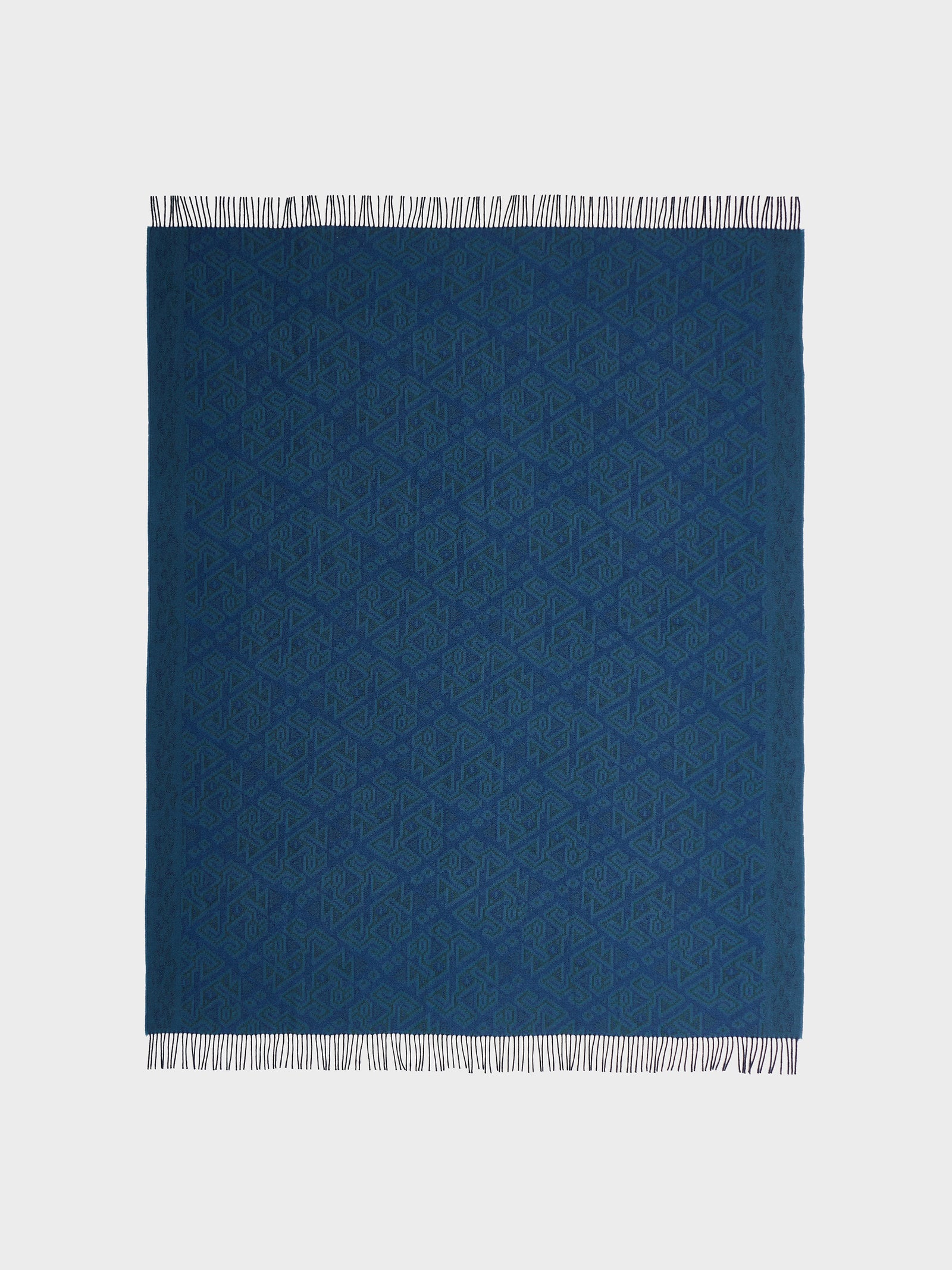 Manta Chincha - 2 De Baby Alpaca Color Azul