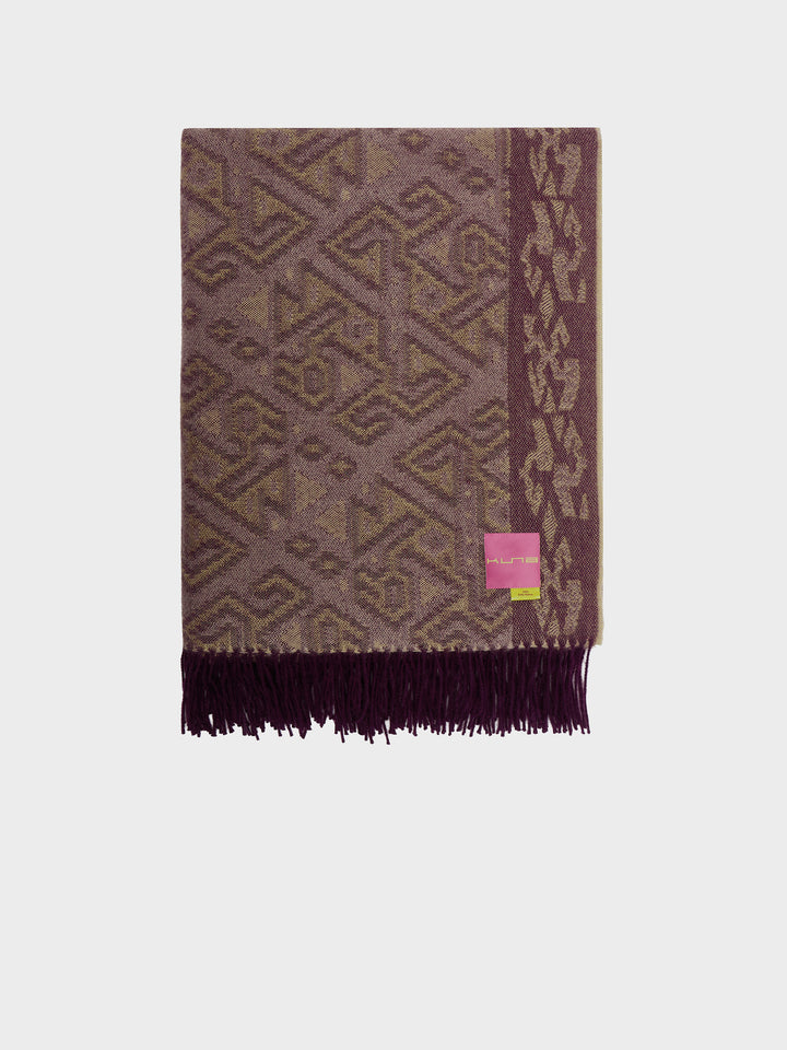 Manta Chincha - 2 Baby Alpaca Maroon Blanket