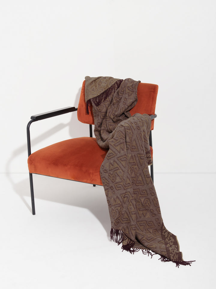 Manta Chincha - 2 Baby Alpaca Maroon Blanket