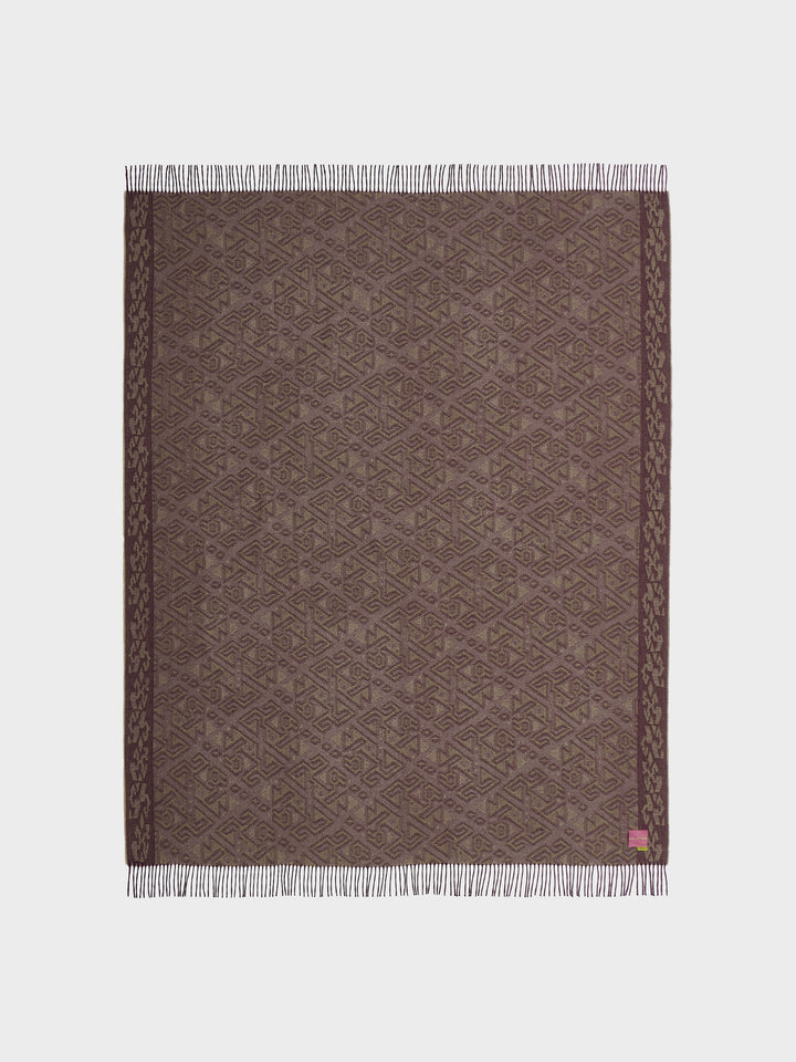 Manta Chincha - 2 Baby Alpaca Maroon Blanket