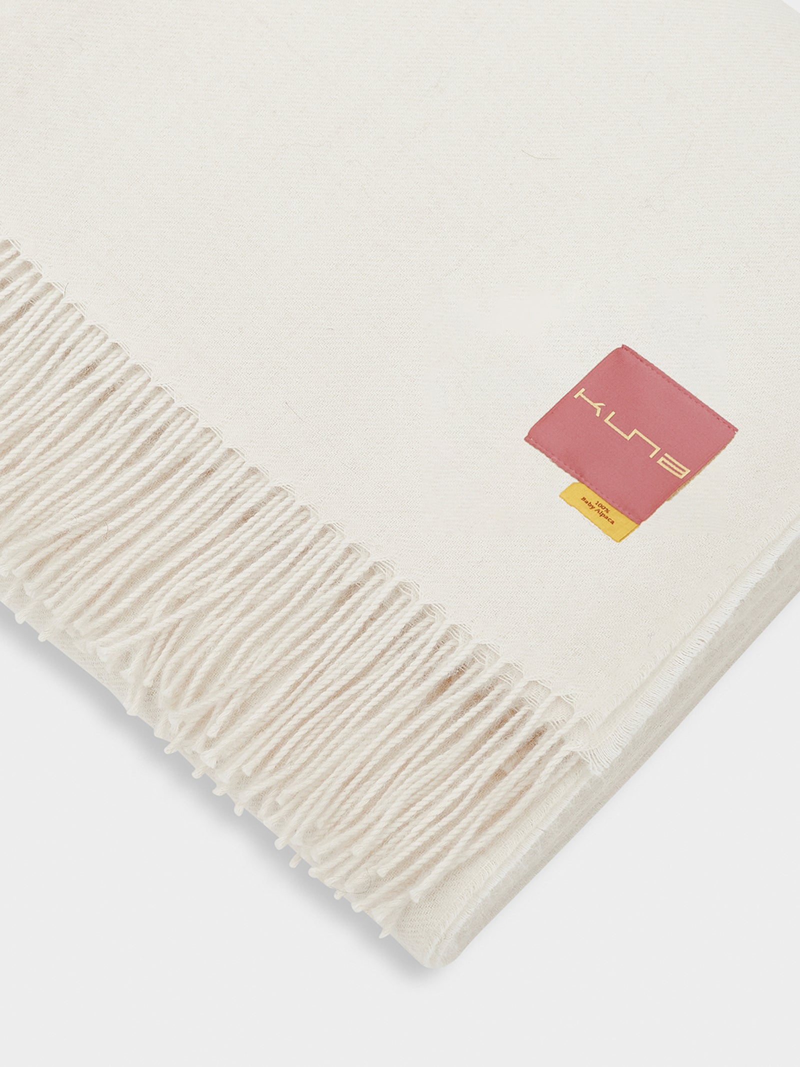 Ydeal Baby Alpaca Throw Ecru