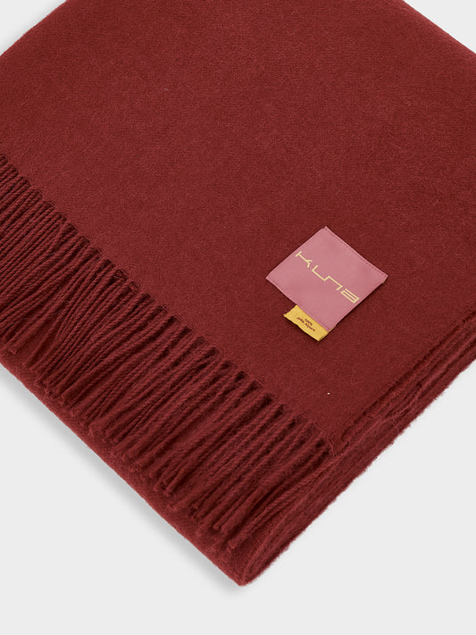 Manta Ydeal De Baby Alpaca Color Guinda