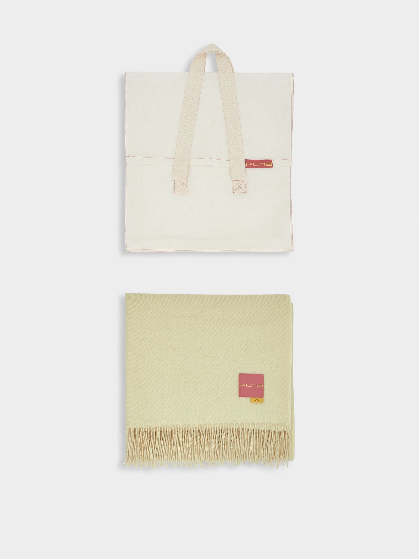 Manta Ydeal De Baby Alpaca Color Amarillo Claro