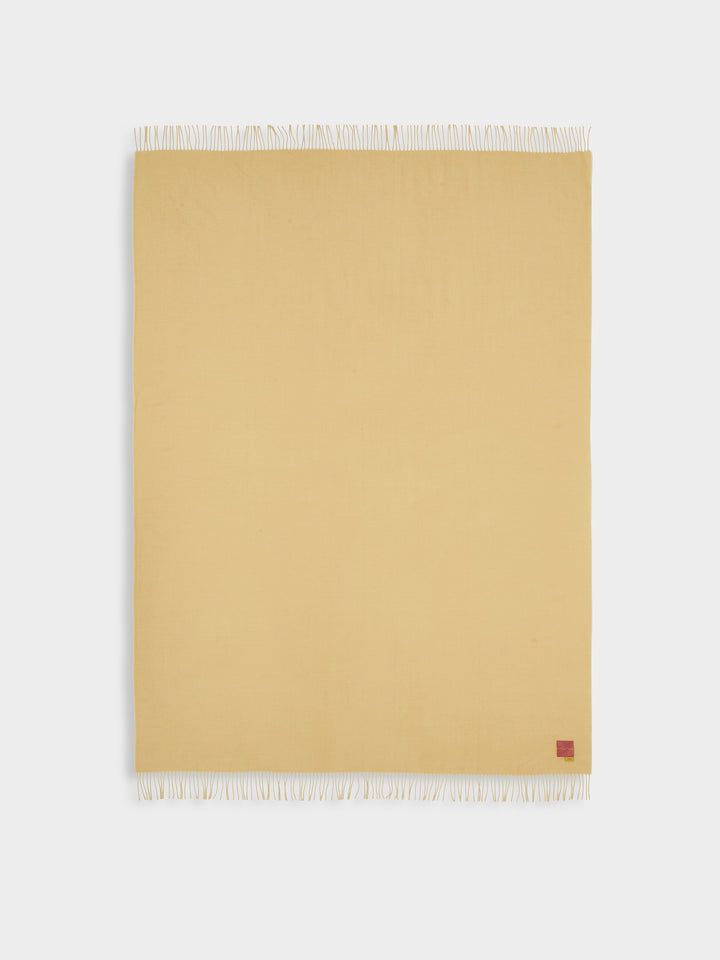 Manta Ydeal De Baby Alpaca Color Amarillo Claro