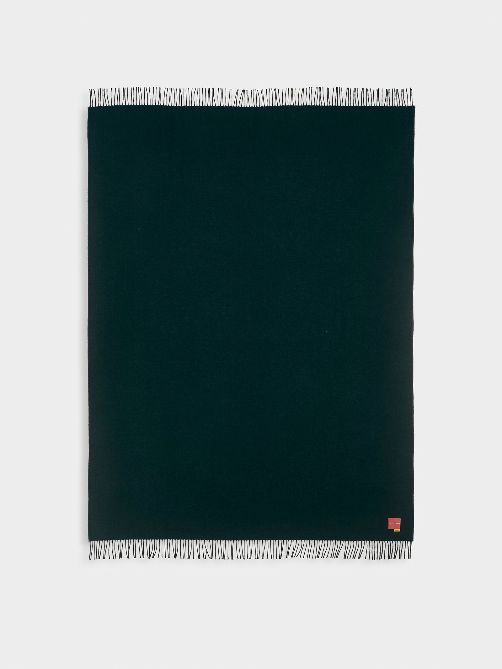 Manta Ydeal De Baby Alpaca Color Verde Oscuro