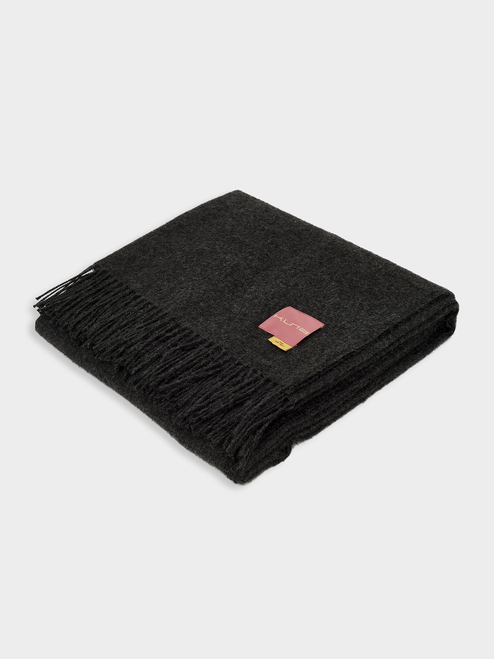 Manta Ydeal De Baby Alpaca Color Gris Oscuro