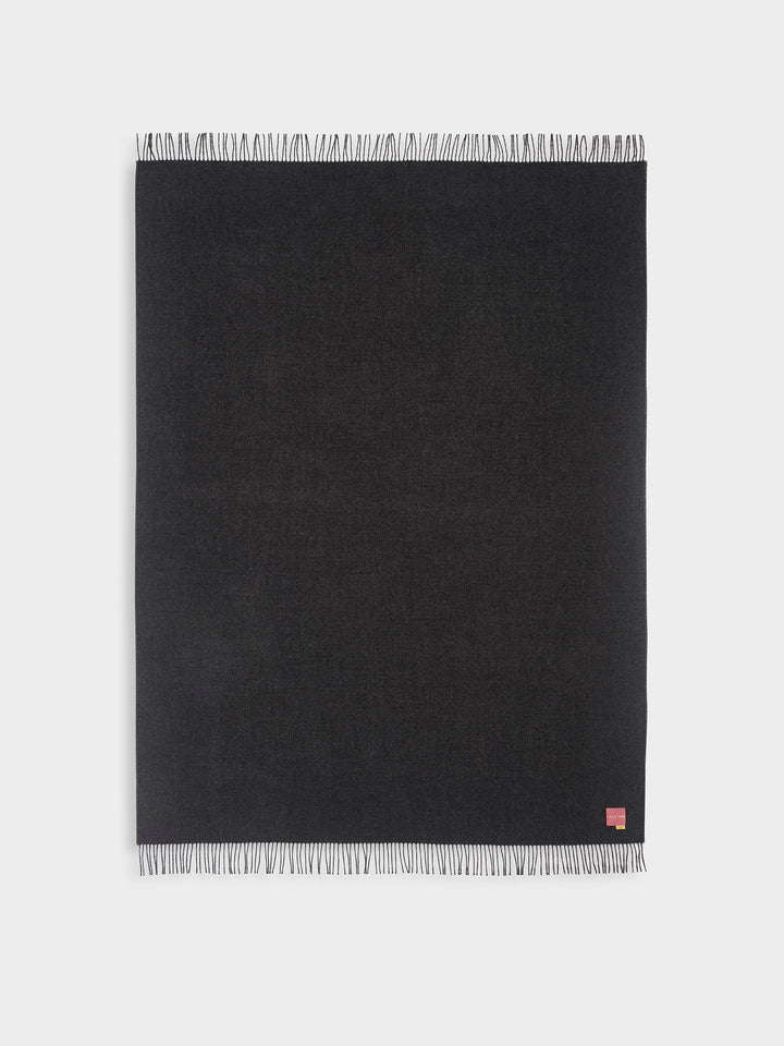 Manta Ydeal De Baby Alpaca Color Gris Oscuro