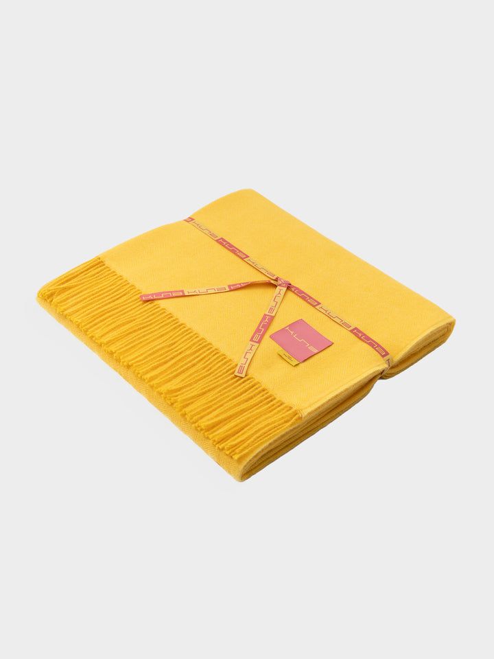 Manta Yanahuara De Baby Alpaca Color Amarillo