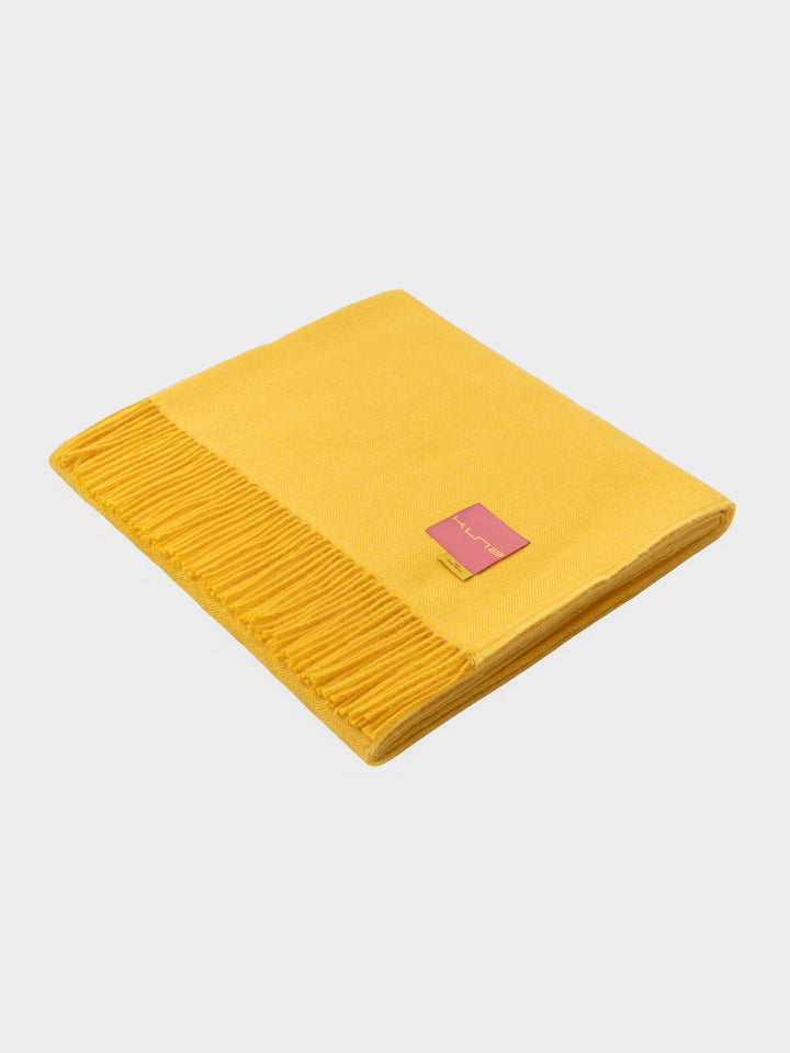 Manta Yanahuara De Baby Alpaca Color Amarillo