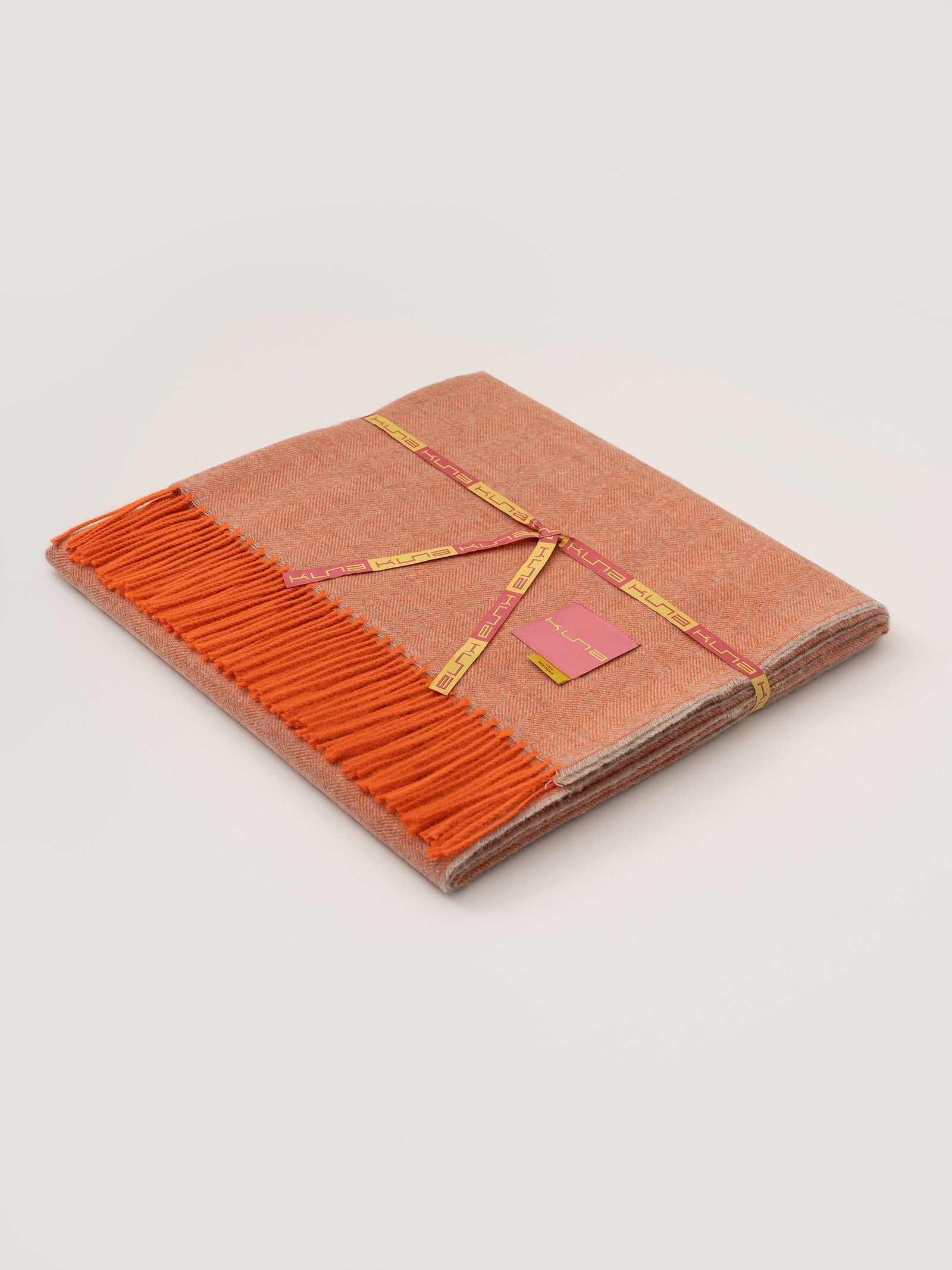 Orange Baby Alpaca Blanket