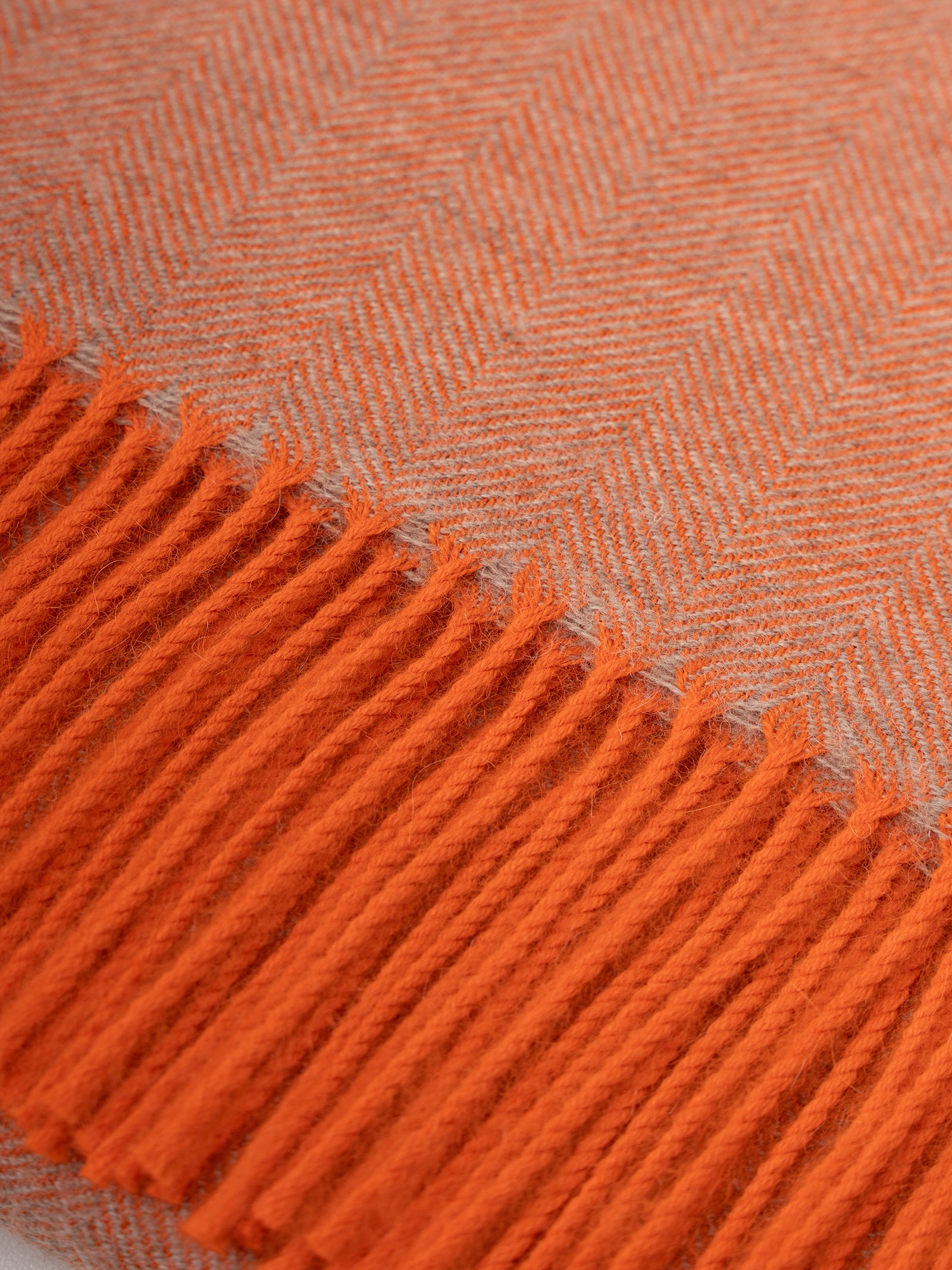 Orange Baby Alpaca Blanket