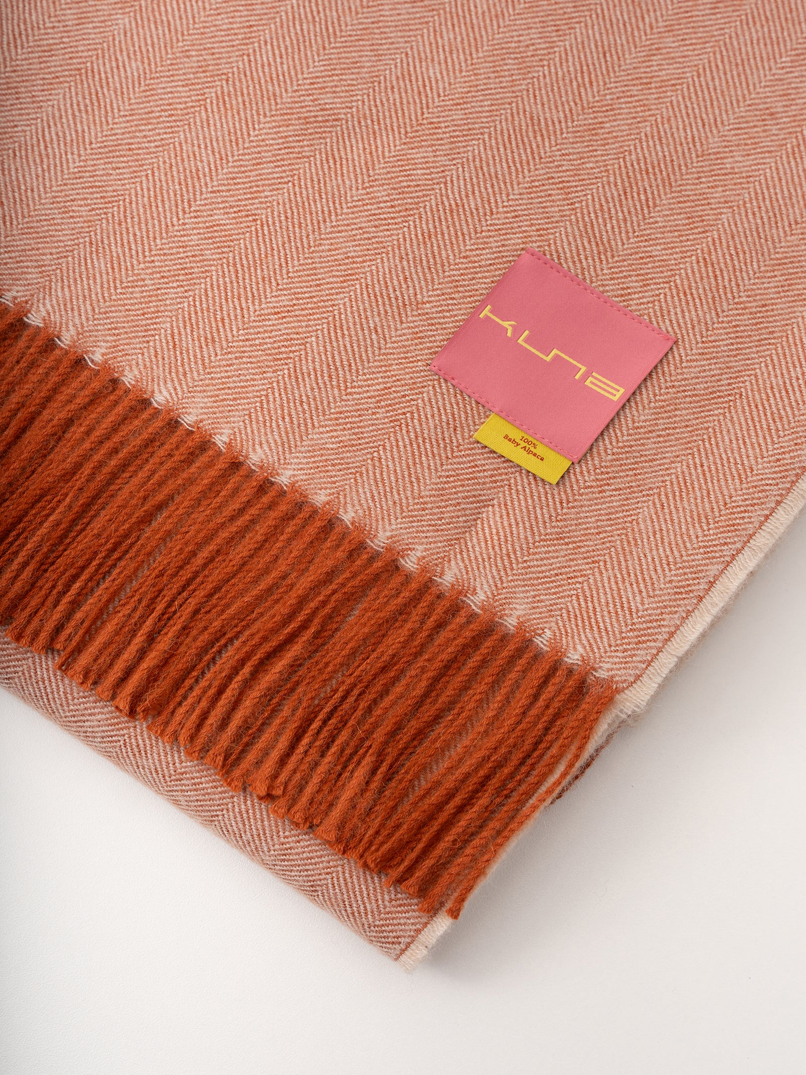 Orange Baby Alpaca Blanket