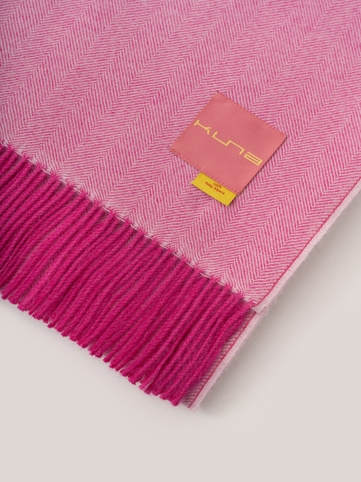 Fuchsia Yanahuara Blanket Baby Alpaca Color Fuchsia