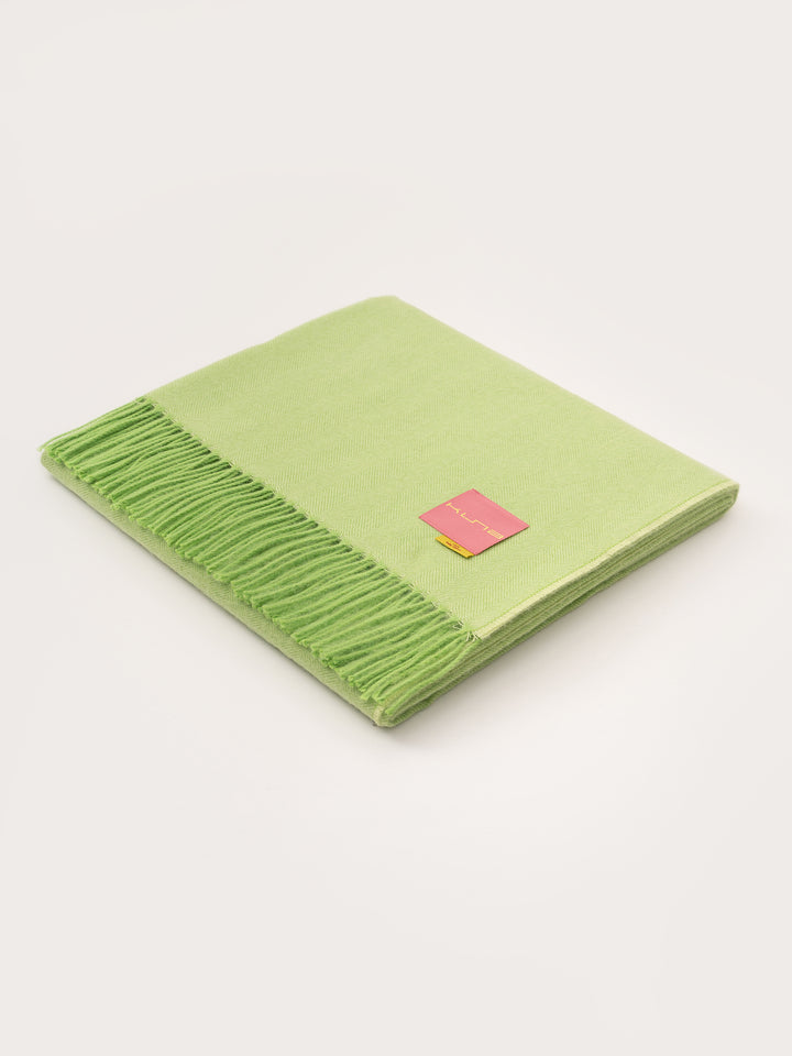 Green Yanahuara Blanket Baby Alpaca Color Green