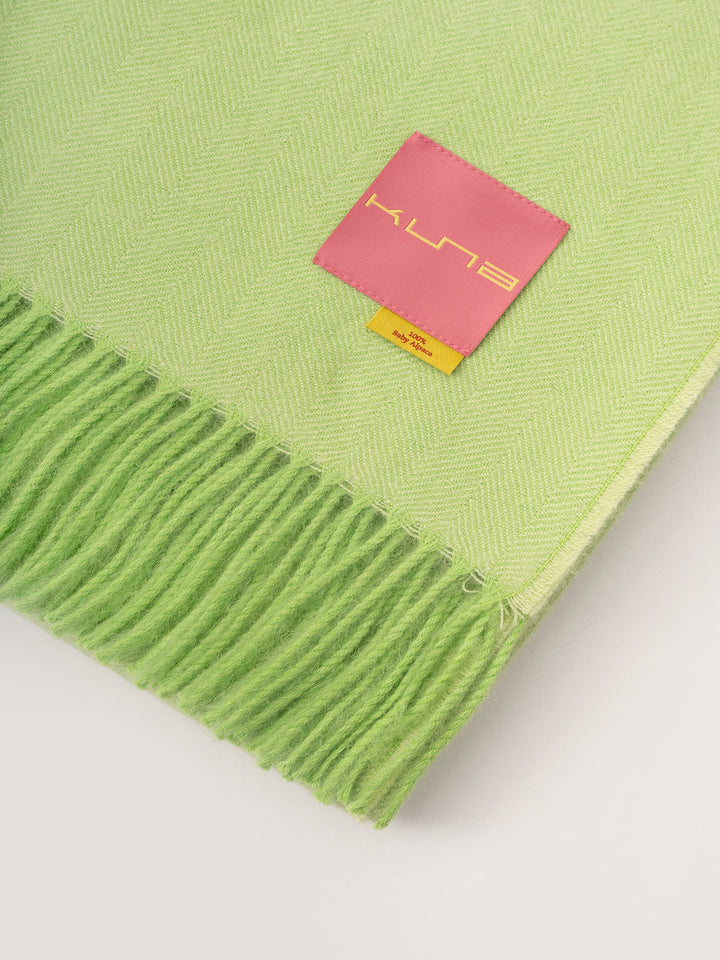 Green Yanahuara Blanket Baby Alpaca Color Green