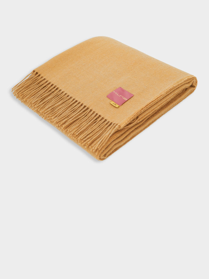 Manta Ydeal De Baby Alpaca Color Amarillo