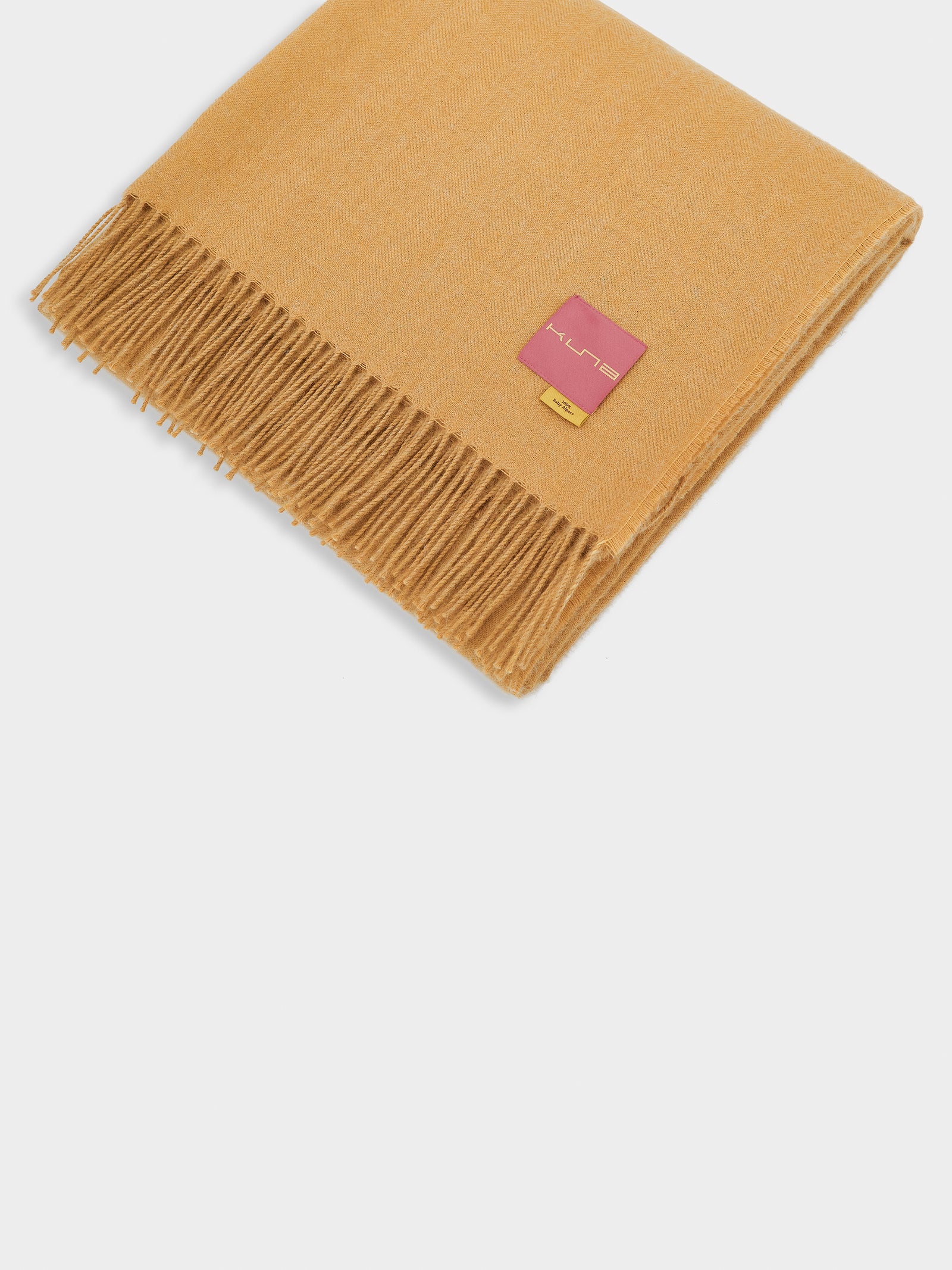 Manta Ydeal De Baby Alpaca Color Amarillo