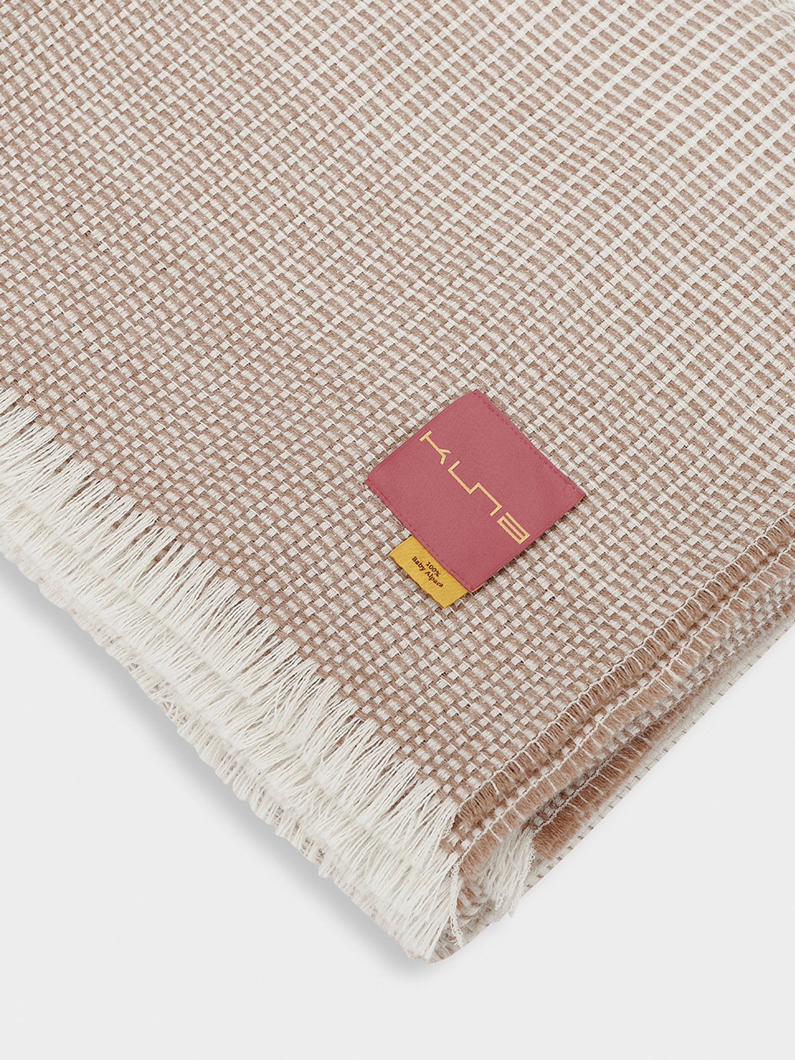 Manta Y25 De Baby Alpaca Color Beige