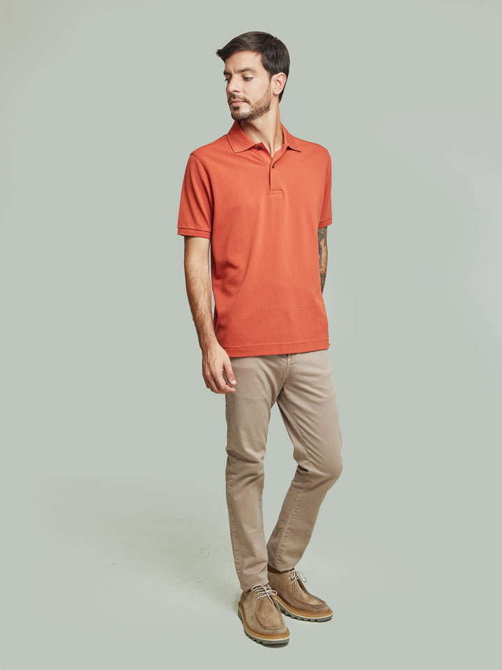 Weinsberg Pima Cotton Polo Shirt Red