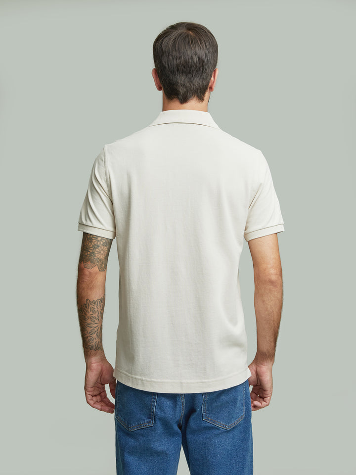 Weinsberg Pima Cotton Polo Shirt in Beige