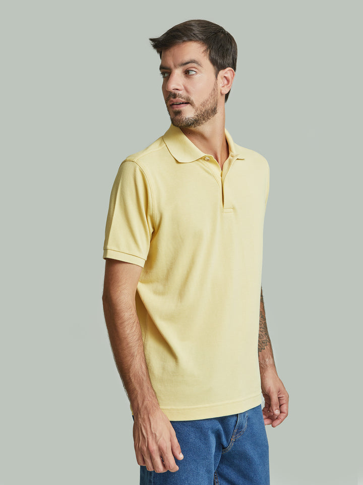 Polo Weinsberg De Algodón Pima Color Amarillo