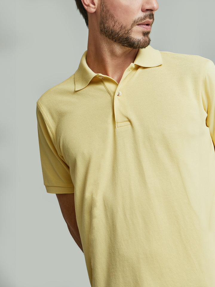 Polo Weinsberg De Algodón Pima Color Amarillo