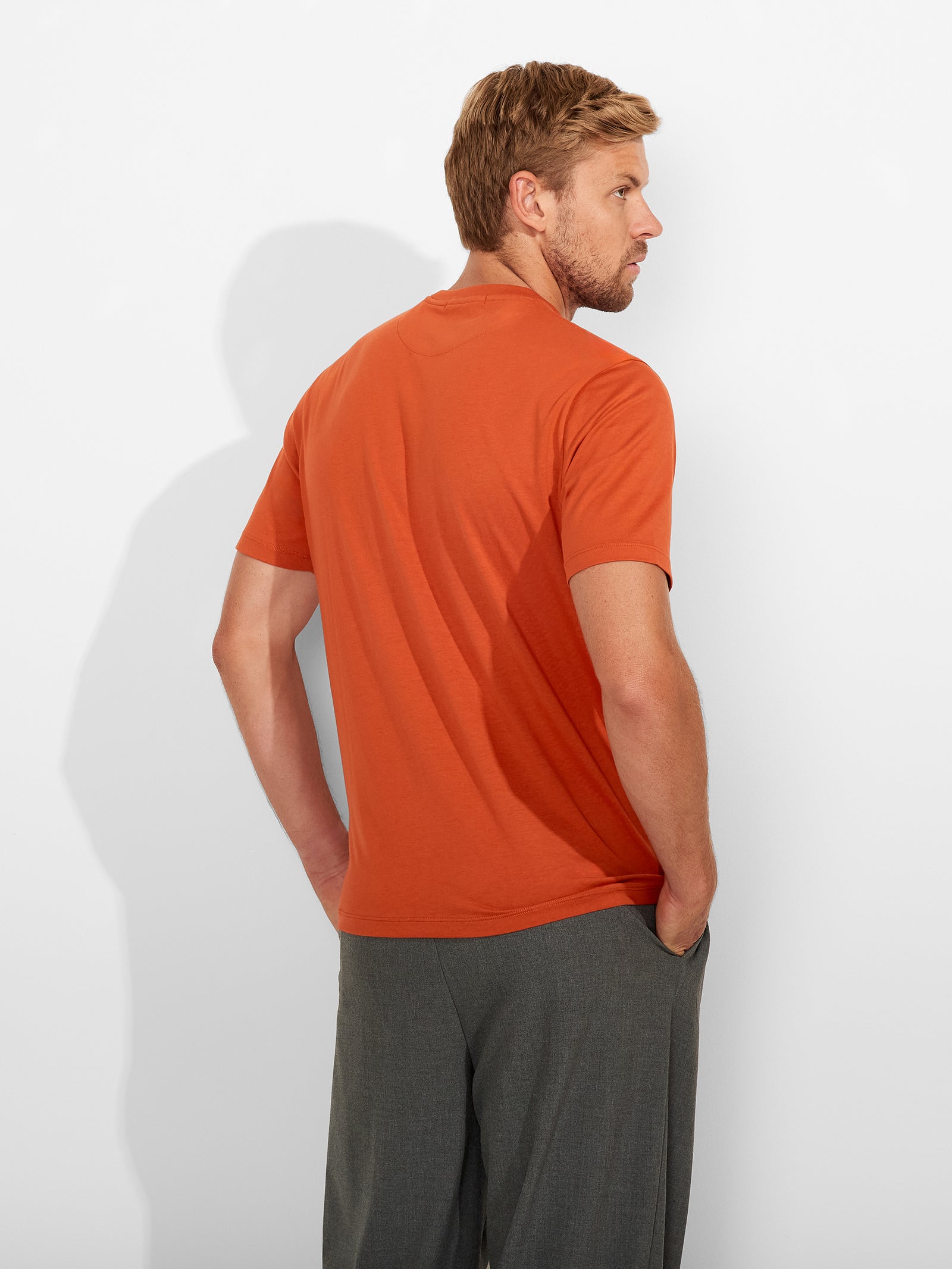 Winchester Pima Polo Shirt in Blue Cotton Color Orange