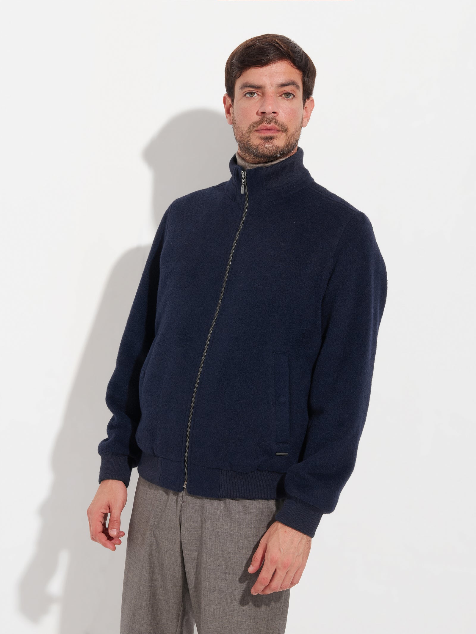Alois Baby Alpaca Jacket in Blue
