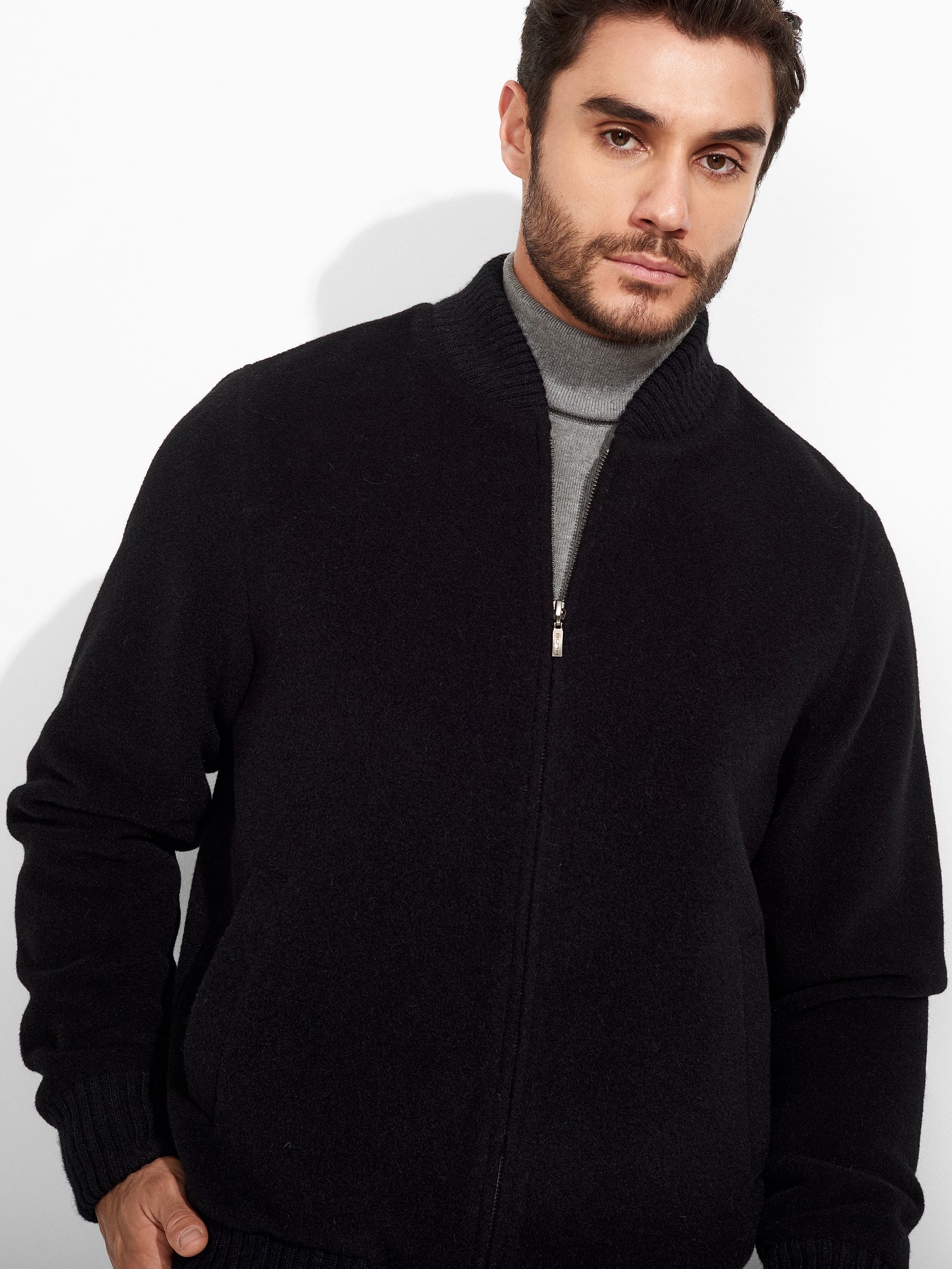 Casaca Zermatt De Baby Alpaca Color Negro