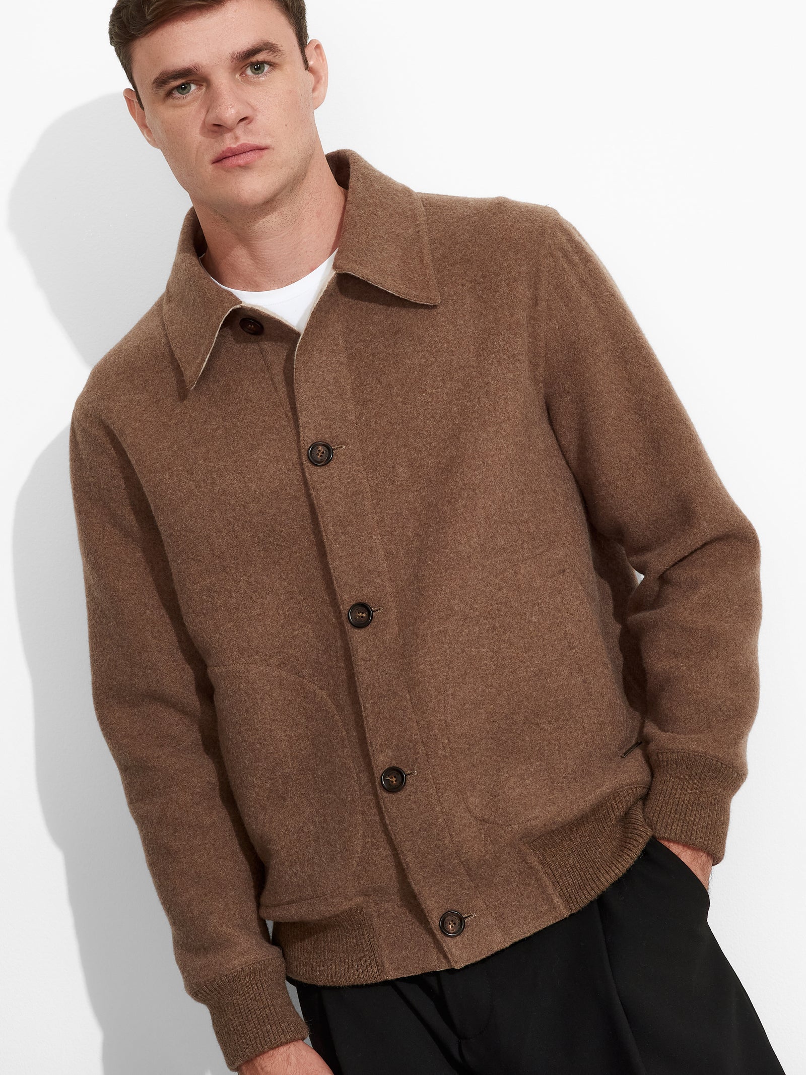 Zack Baby Alpaca Cardigan in Beige