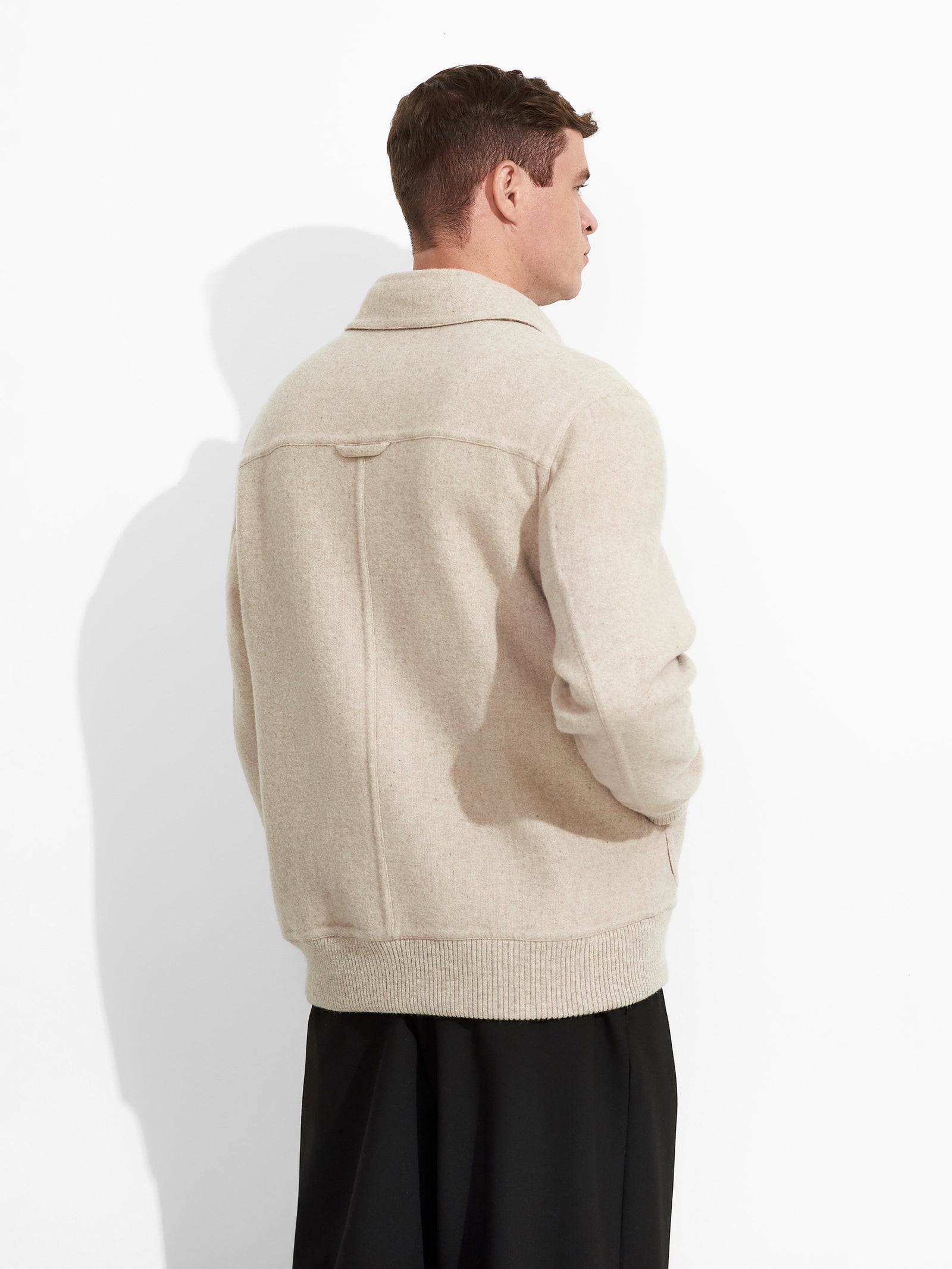 Zack Baby Alpaca Cardigan in Beige